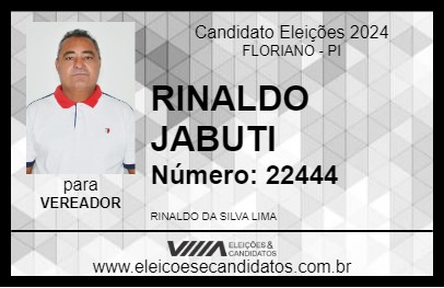 Candidato RINALDO JABUTI 2024 - FLORIANO - Eleições