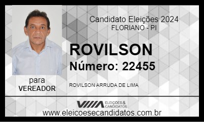 Candidato ROVILSON 2024 - FLORIANO - Eleições