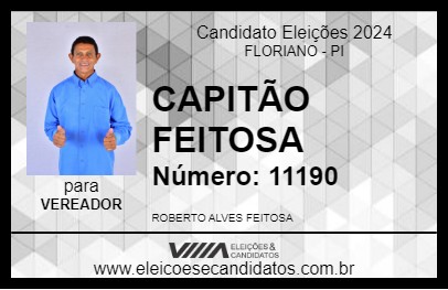 Candidato CAPITÃO FEITOSA 2024 - FLORIANO - Eleições