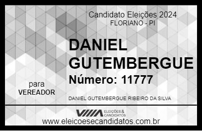 Candidato DANIEL GUTEMBERGUE 2024 - FLORIANO - Eleições