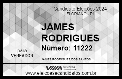 Candidato JAMES RODRIGUES 2024 - FLORIANO - Eleições