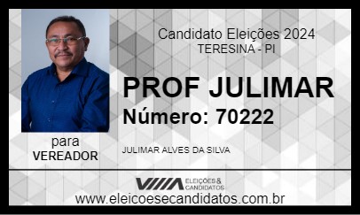 Candidato PROF JULIMAR 2024 - TERESINA - Eleições