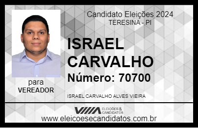 Candidato ISRAEL CARVALHO 2024 - TERESINA - Eleições