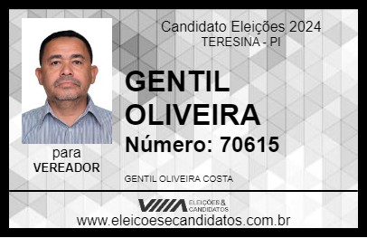 Candidato GENTIL OLIVEIRA 2024 - TERESINA - Eleições