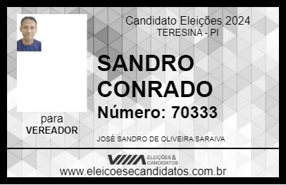 Candidato SANDRO CONRADO 2024 - TERESINA - Eleições