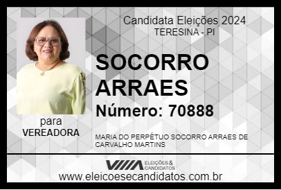 Candidato SOCORRO ARRAES 2024 - TERESINA - Eleições