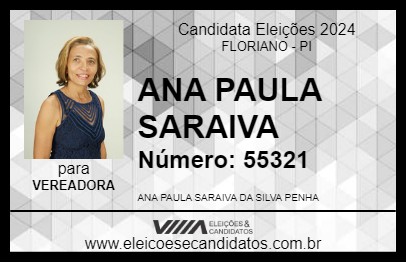 Candidato ANA PAULA SARAIVA 2024 - FLORIANO - Eleições