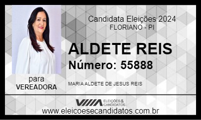 Candidato ALDETE REIS 2024 - FLORIANO - Eleições