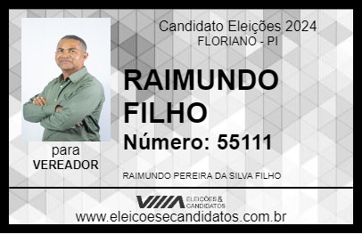 Candidato RAIMUNDO FILHO 2024 - FLORIANO - Eleições