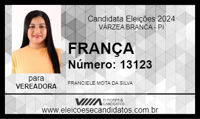 Candidato FRANÇA 2024 - VÁRZEA BRANCA - Eleições