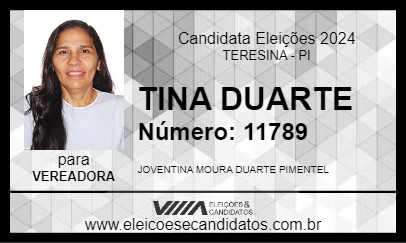 Candidato TINA DUARTE 2024 - TERESINA - Eleições