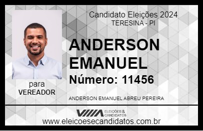 Candidato ANDERSON EMANUEL 2024 - TERESINA - Eleições