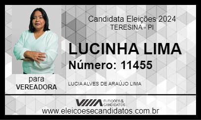 Candidato LUCINHA LIMA 2024 - TERESINA - Eleições