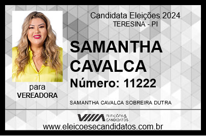 Candidato SAMANTHA CAVALCA 2024 - TERESINA - Eleições