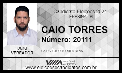 Candidato CAIO TORRES 2024 - TERESINA - Eleições