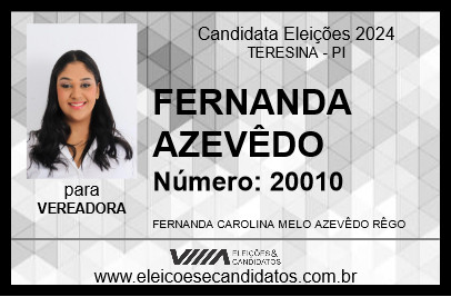 Candidato FERNANDA AZEVÊDO 2024 - TERESINA - Eleições