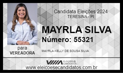 Candidato MAYRLA SILVA 2024 - TERESINA - Eleições