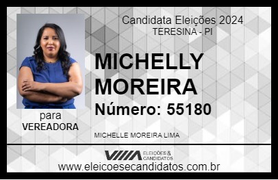 Candidato MICHELLY MOREIRA 2024 - TERESINA - Eleições