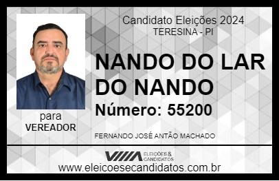 Candidato NANDO DO LAR DO NANDO 2024 - TERESINA - Eleições