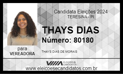 Candidato THAYS DIAS 2024 - TERESINA - Eleições