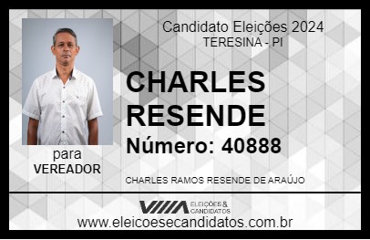 Candidato CHARLES RESENDE 2024 - TERESINA - Eleições