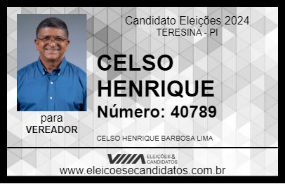 Candidato CELSO HENRIQUE 2024 - TERESINA - Eleições