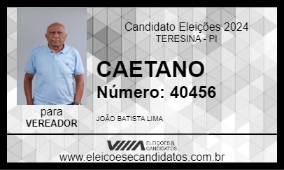 Candidato CAETANO 2024 - TERESINA - Eleições