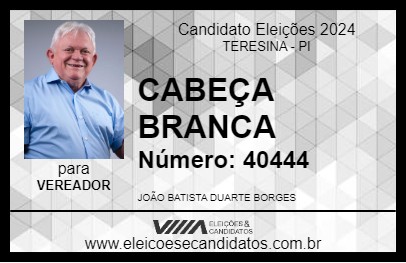 Candidato CABEÇA BRANCA 2024 - TERESINA - Eleições