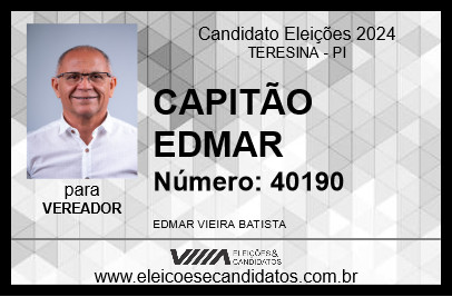 Candidato CAPITÃO EDMAR 2024 - TERESINA - Eleições