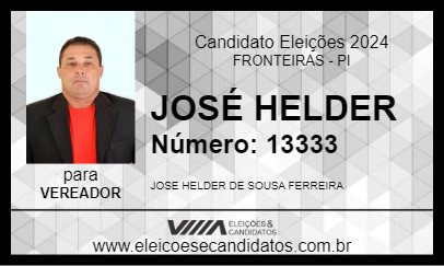 Candidato JOSÉ HELDER 2024 - FRONTEIRAS - Eleições