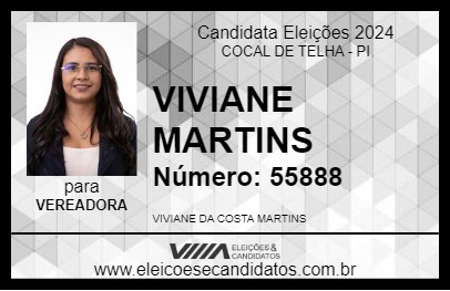 Candidato VIVIANE MARTINS 2024 - COCAL DE TELHA - Eleições