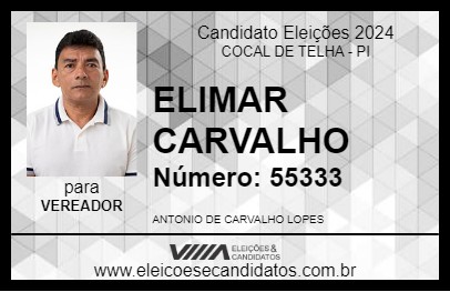 Candidato ELIMAR CARVALHO 2024 - COCAL DE TELHA - Eleições