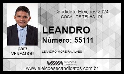 Candidato LEANDRO 2024 - COCAL DE TELHA - Eleições