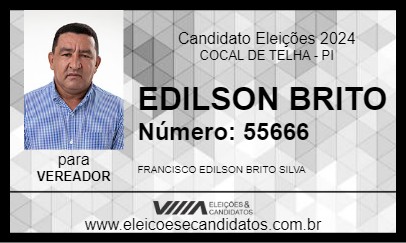 Candidato EDILSON BRITO 2024 - COCAL DE TELHA - Eleições