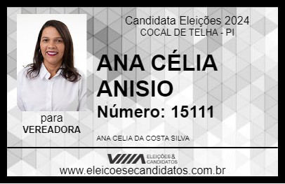 Candidato ANA CÉLIA ANISIO 2024 - COCAL DE TELHA - Eleições