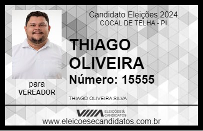 Candidato THIAGO OLIVEIRA 2024 - COCAL DE TELHA - Eleições