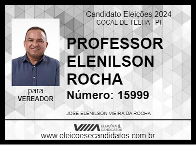 Candidato PROFESSOR ELENILSON ROCHA 2024 - COCAL DE TELHA - Eleições