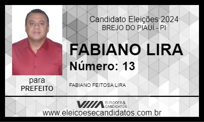 Candidato FABIANO LIRA 2024 - BREJO DO PIAUÍ - Eleições