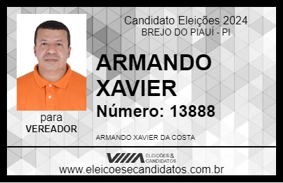 Candidato ARMANDO XAVIER 2024 - BREJO DO PIAUÍ - Eleições