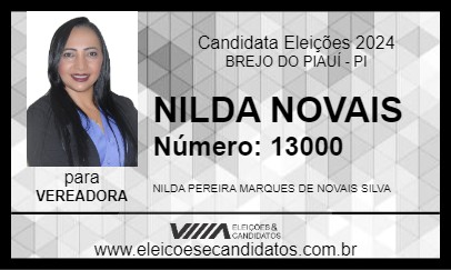 Candidato NILDA NOVAIS 2024 - BREJO DO PIAUÍ - Eleições