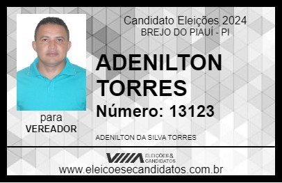 Candidato ADENILTON TORRES 2024 - BREJO DO PIAUÍ - Eleições