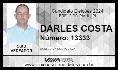 Candidato DARLES COSTA 2024 - BREJO DO PIAUÍ - Eleições