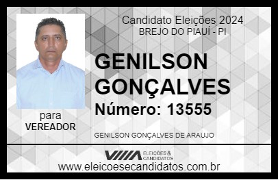 Candidato GENILSON GONÇALVES 2024 - BREJO DO PIAUÍ - Eleições