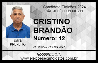 Candidato CRISTINO BRANDÃO 2024 - SÃO JOSÉ DO PEIXE - Eleições