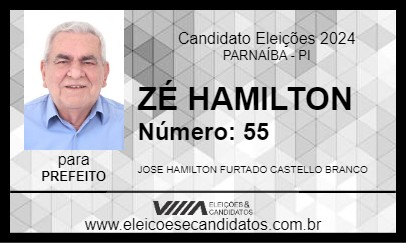 Candidato ZÉ HAMILTON 2024 - PARNAÍBA - Eleições