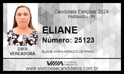 Candidato ELIANE 2024 - PARNAÍBA - Eleições