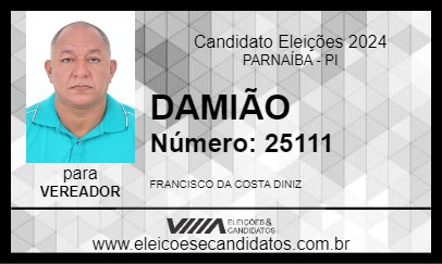 Candidato DAMIÃO 2024 - PARNAÍBA - Eleições