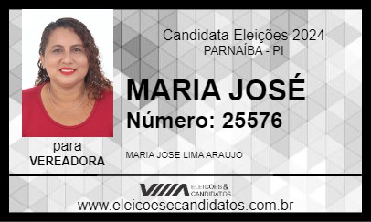 Candidato MARIA JOSÉ 2024 - PARNAÍBA - Eleições