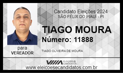 Candidato TIAGO MOURA 2024 - SÃO FÉLIX DO PIAUÍ - Eleições