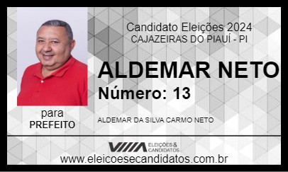 Candidato ALDEMAR NETO 2024 - CAJAZEIRAS DO PIAUÍ - Eleições